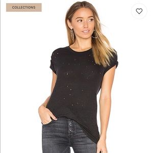 Iro Clay Linen Black Tee